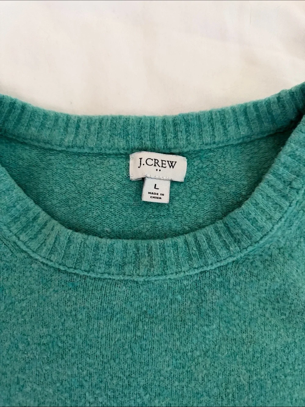 J. Crew Teal Green Crewneck Sweater